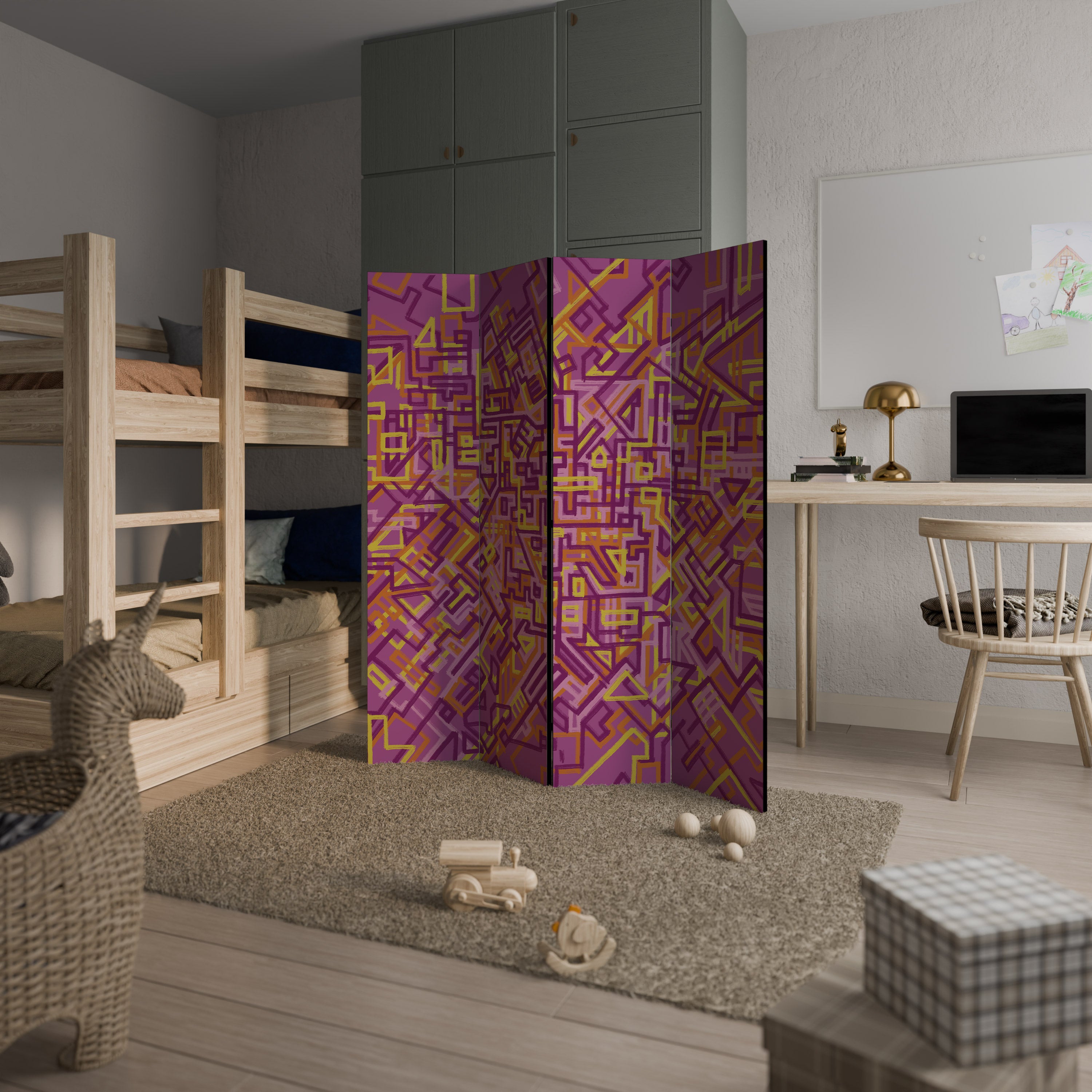 LOVELY MEMORIES 4-Panel Room Divider