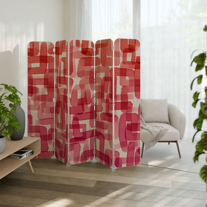 KALEIDOSCOPIC CUBISM 5-Panel Plywood Room Divider