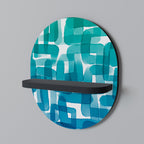 TURQUOISE RECTANGLES Decorative Art Shelf