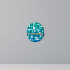 TURQUOISE RECTANGLES Decorative Art Shelf