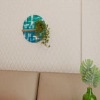 TURQUOISE RECTANGLES Decorative Art Shelf