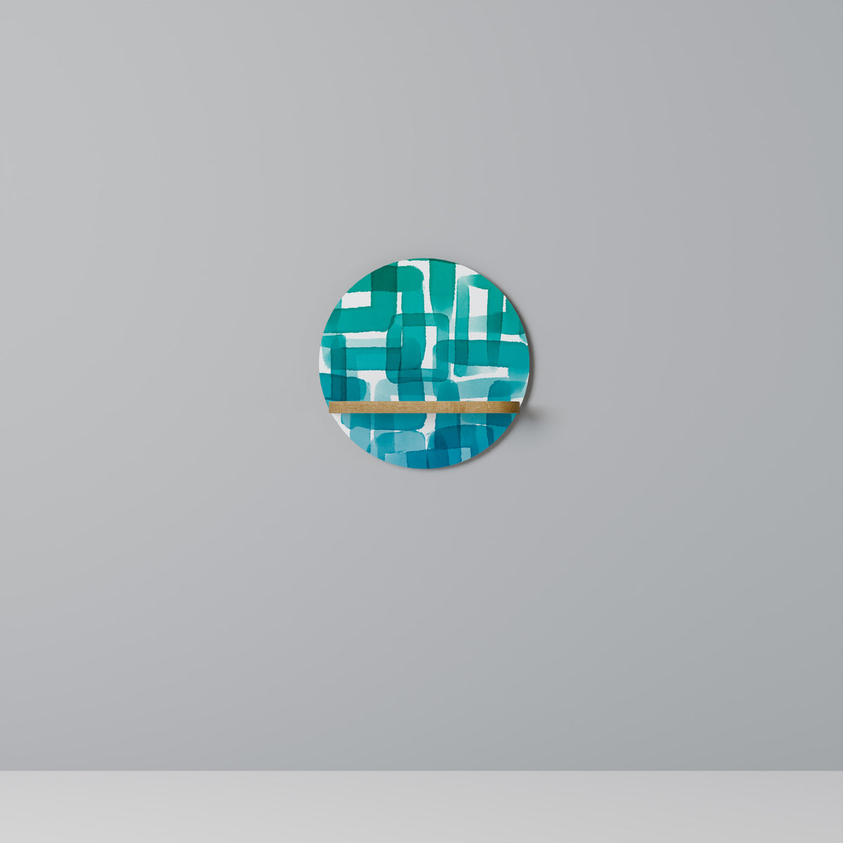 TURQUOISE RECTANGLES Decorative Art Shelf