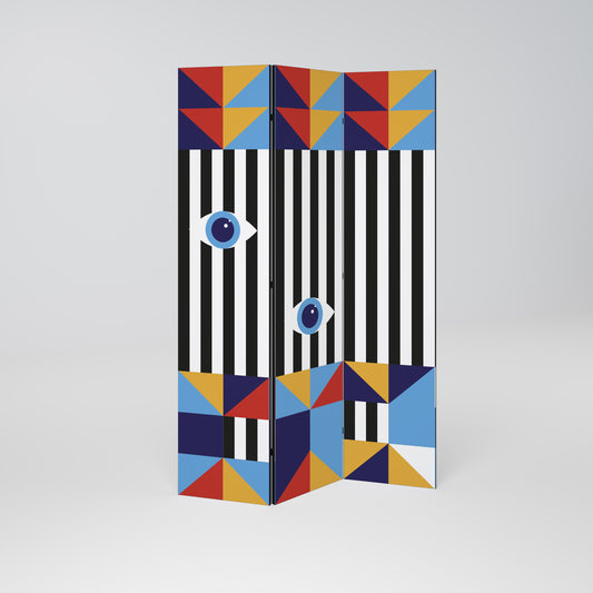 ABSTRACTION AND GEOMETRY 3-teiliger Paravent