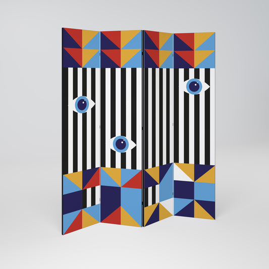ABSTRACTION AND GEOMETRY 4-teiliger Paravent