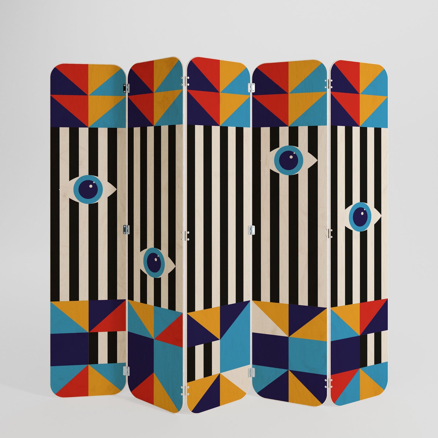 ABSTRACTION AND GEOMETRY 5-Panel Plywood Room Divider