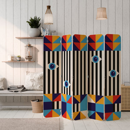 ABSTRACTION AND GEOMETRY 5-Panel Plywood Room Divider