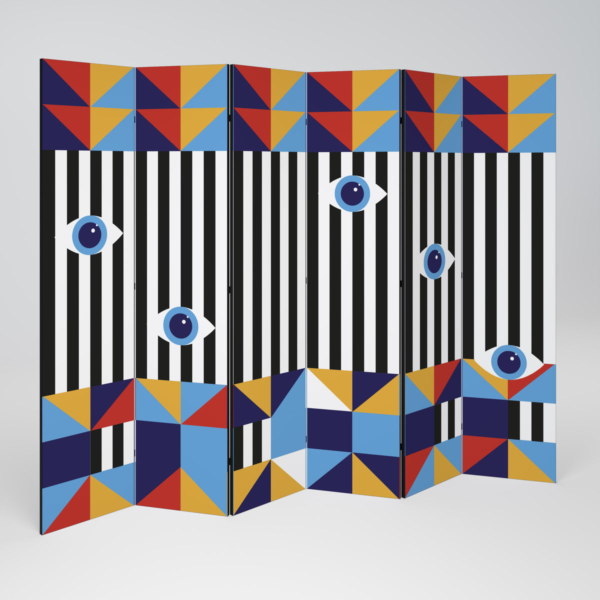 ABSTRACTION AND GEOMETRY 6-teiliger Paravent