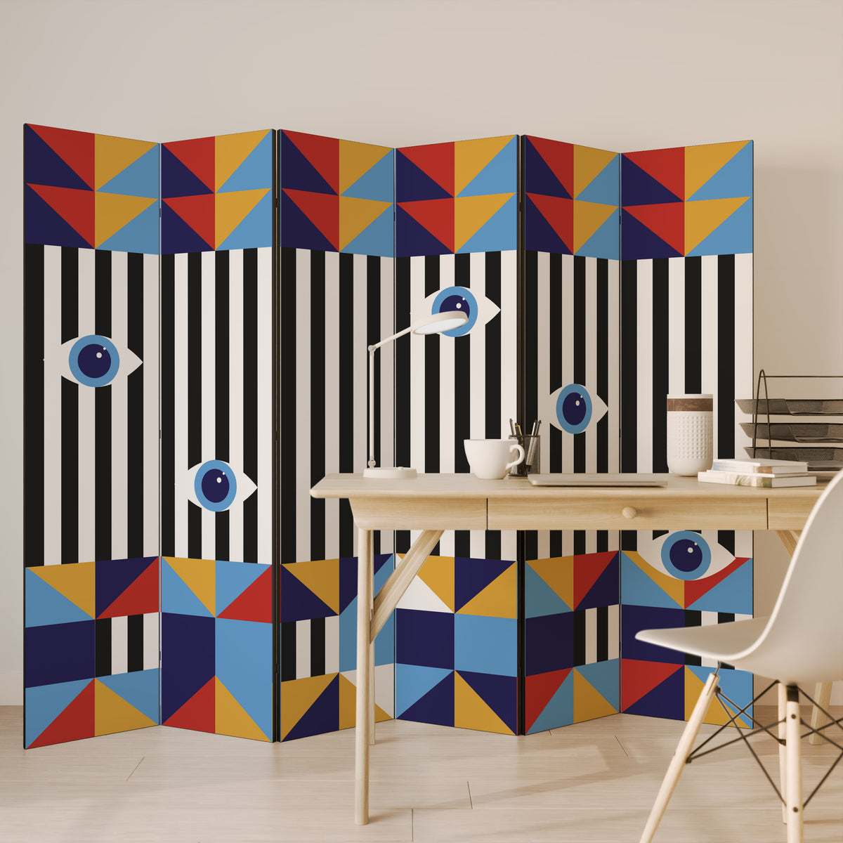 ABSTRACTION AND GEOMETRY 6-teiliger Paravent