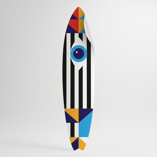 ABSTRACTION AND GEOMETRY Surfboard-Wandsticker