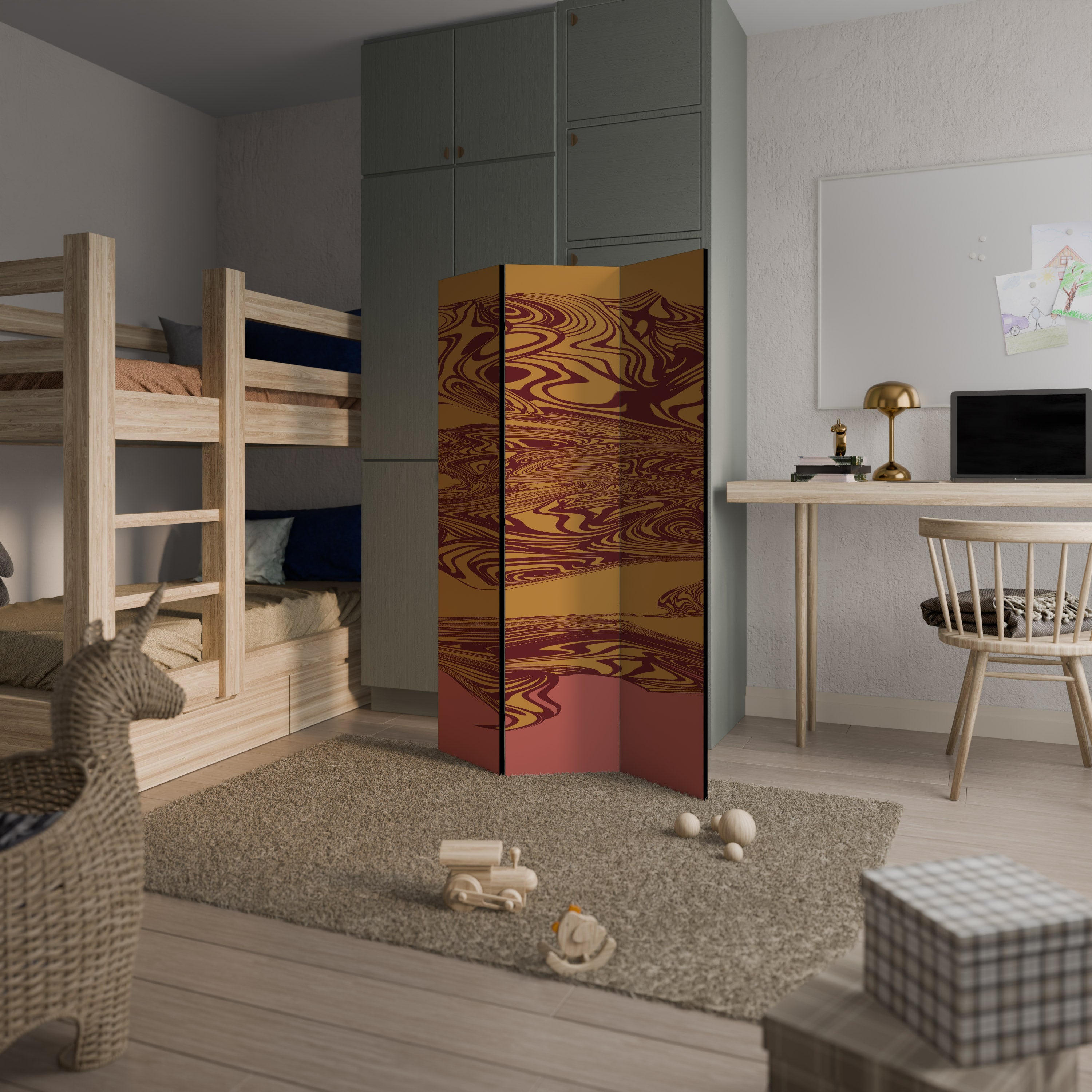 FLOATING THOUGHTS Dekorativ rumsavdelare – 3 paneler