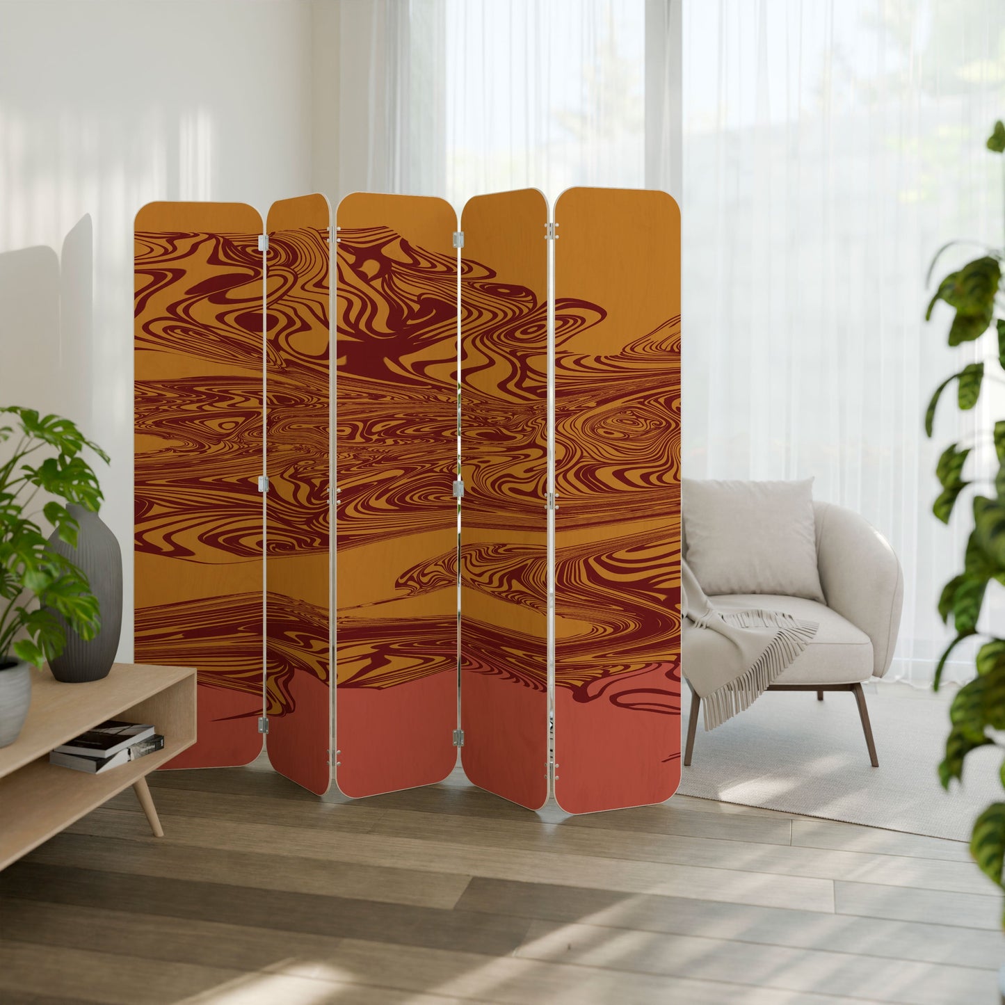 FLOATING THOUGHTS 5-Panel Plywood Room Divider