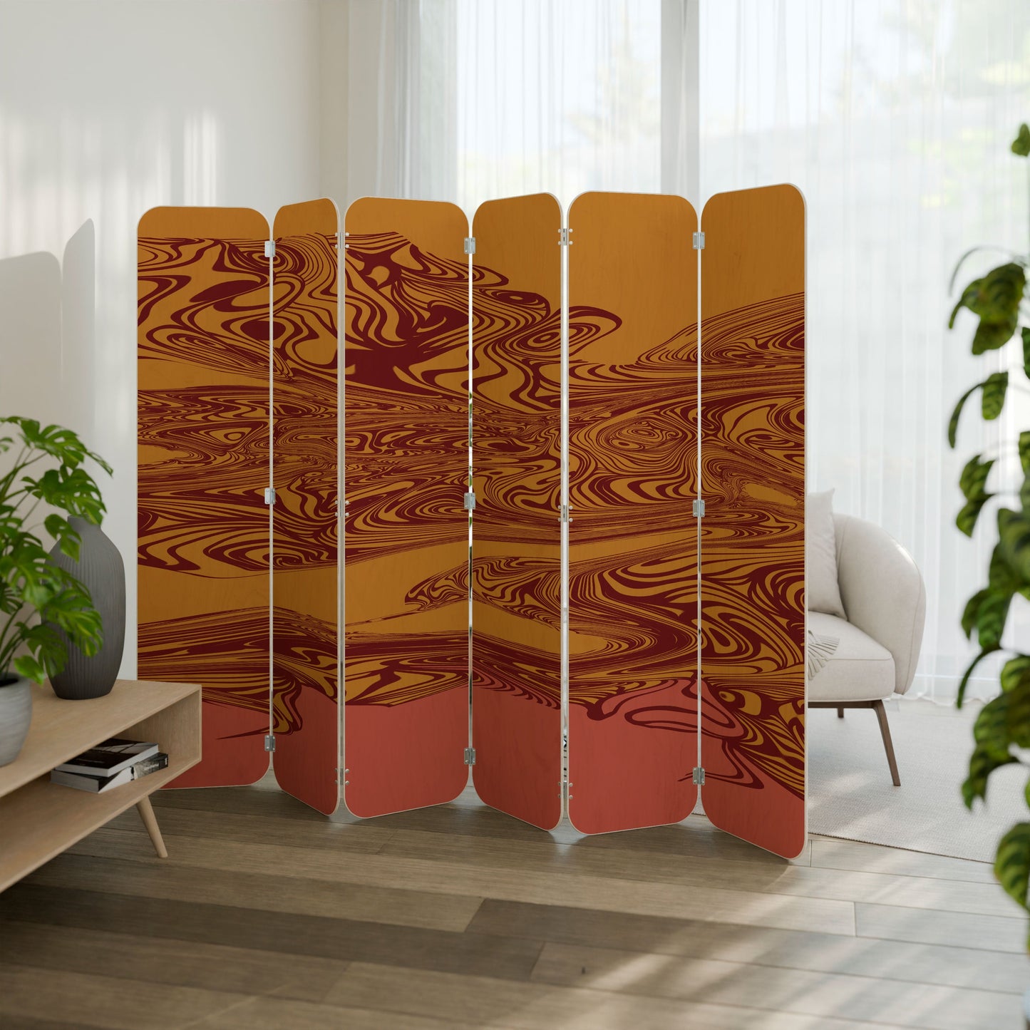 FLOATING THOUGHTS 6-Panel Plywood Room Divider