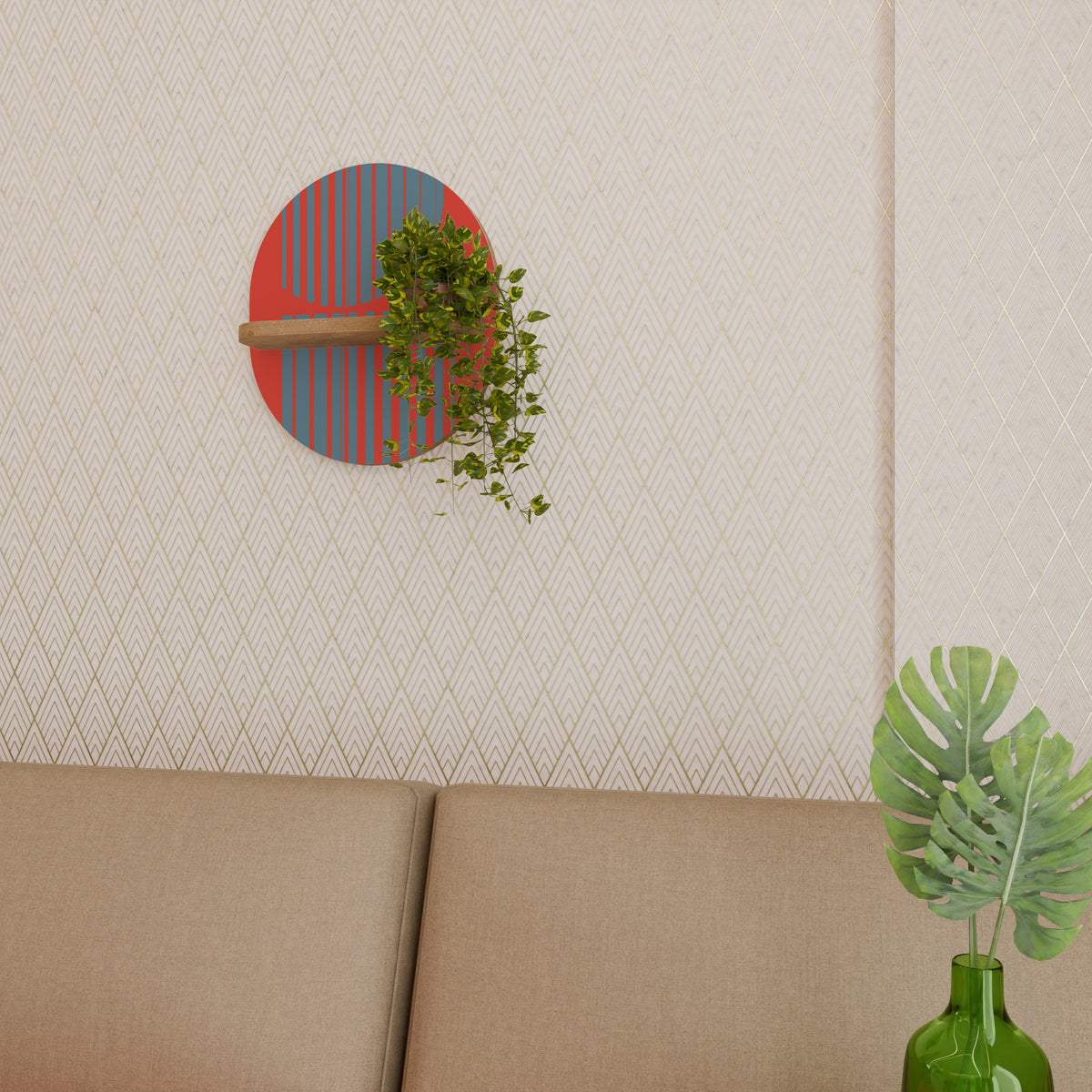 RISING GEOMETRY STARS Dekoratives Wandregal