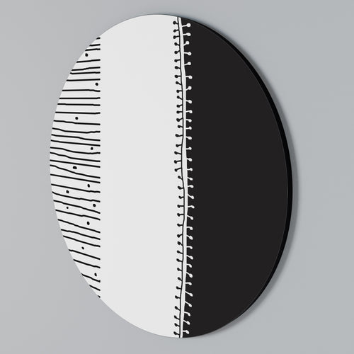 MONOCHROME MUSE Round Wall Art