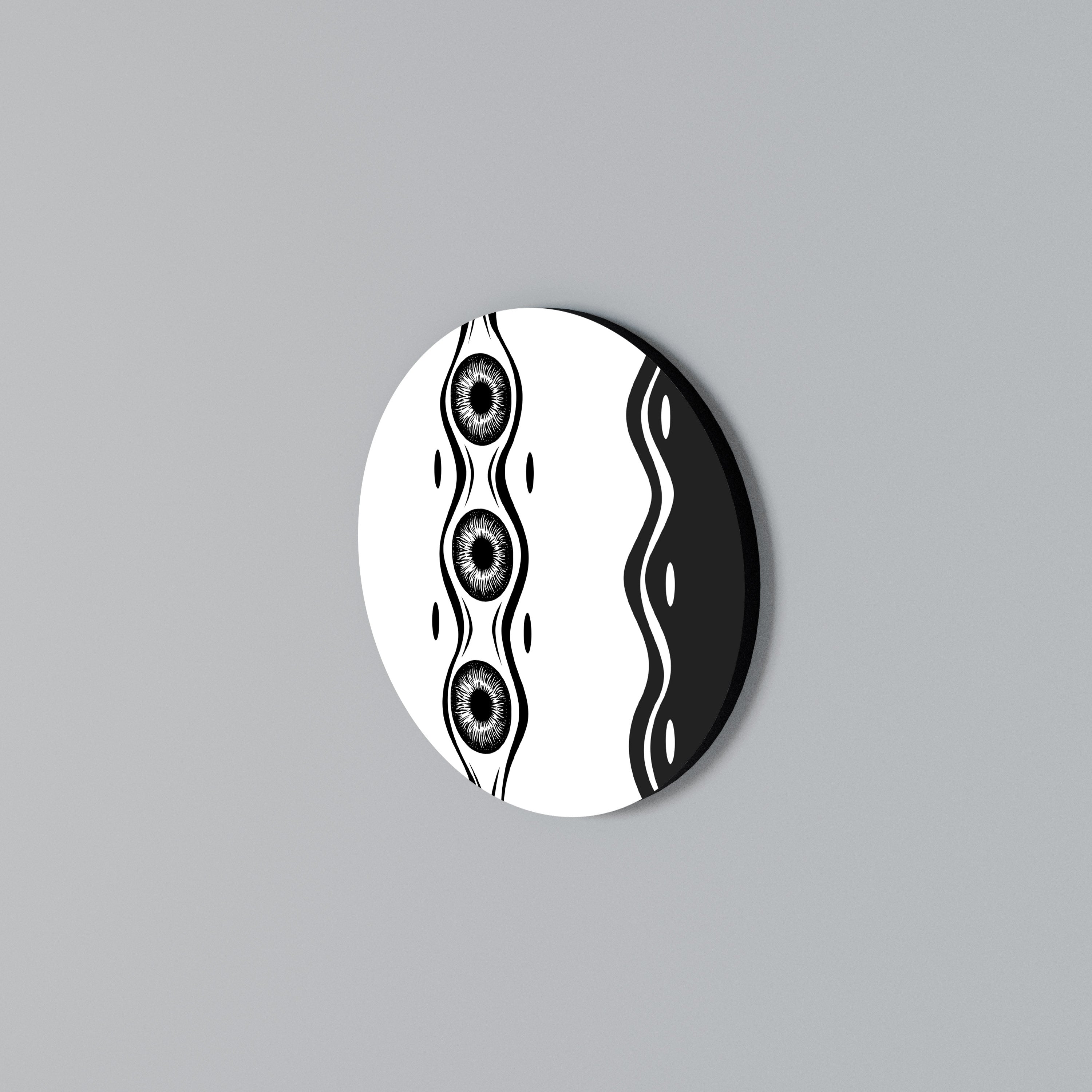 BOLD LINEAR DANCE Rund väggdekor