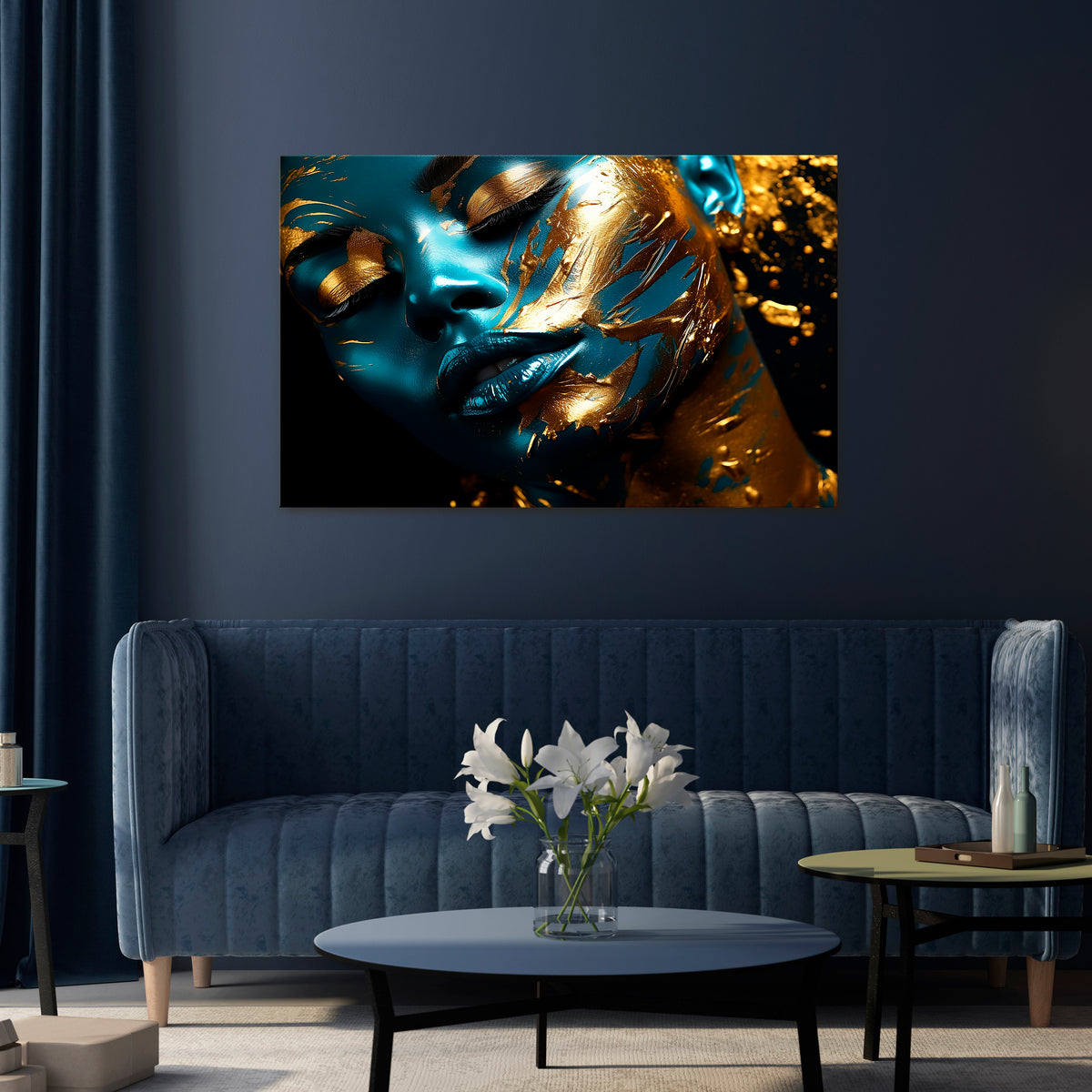 GOLDEN SERENITY Horizontal Canvas Print