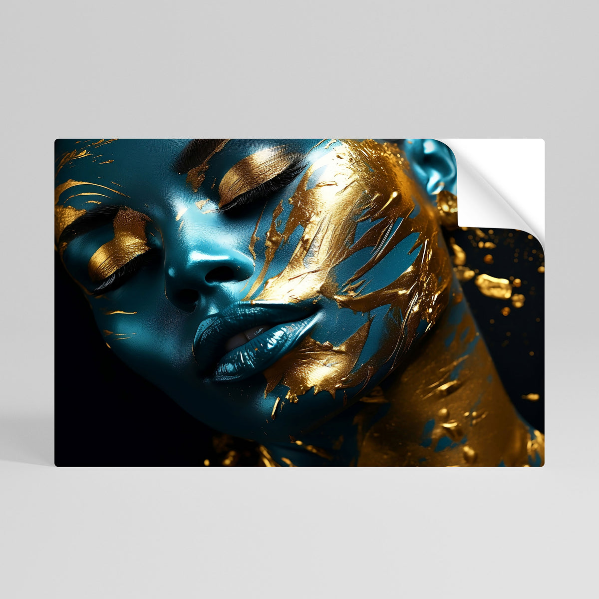 GOLDEN SERENITY Självhäftande Horisontell Poster