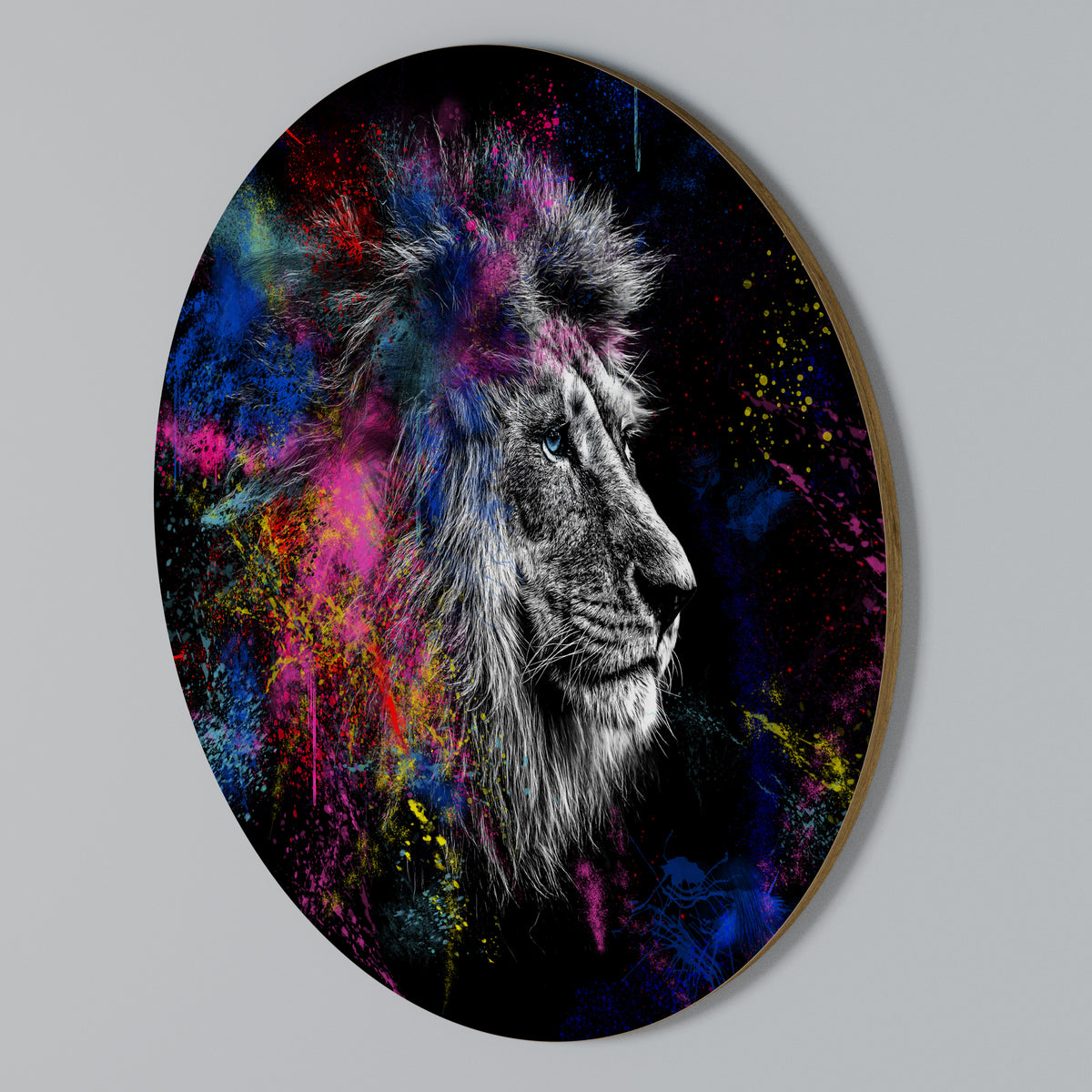 LION ARTISTRY Rundes Wandbild
