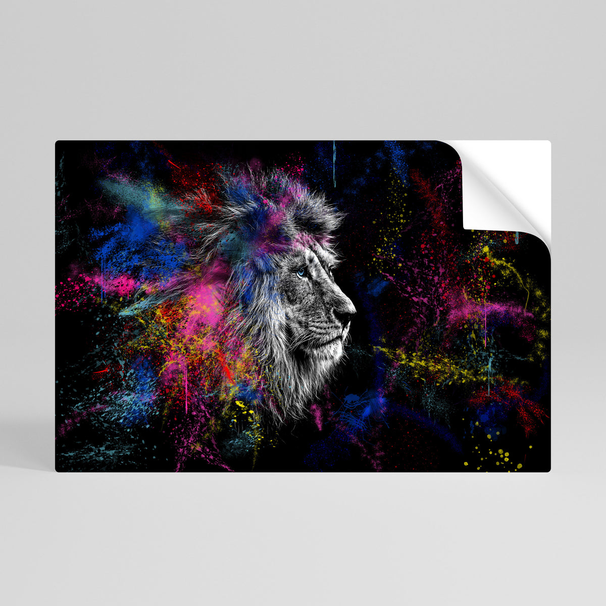 LION ARTISTRY Poster Orizzontale Adesivo