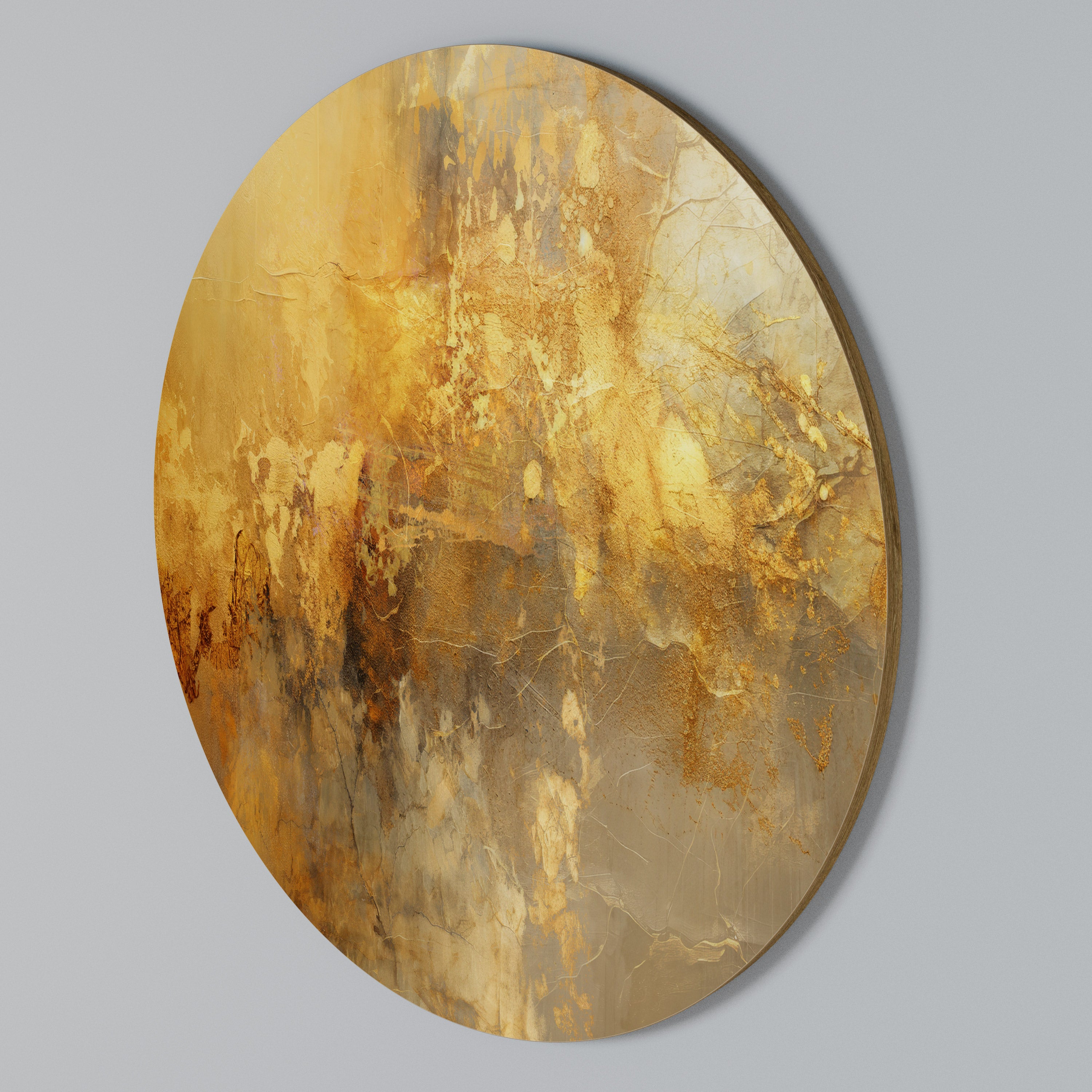 SEARING GLOW Round Wall Art