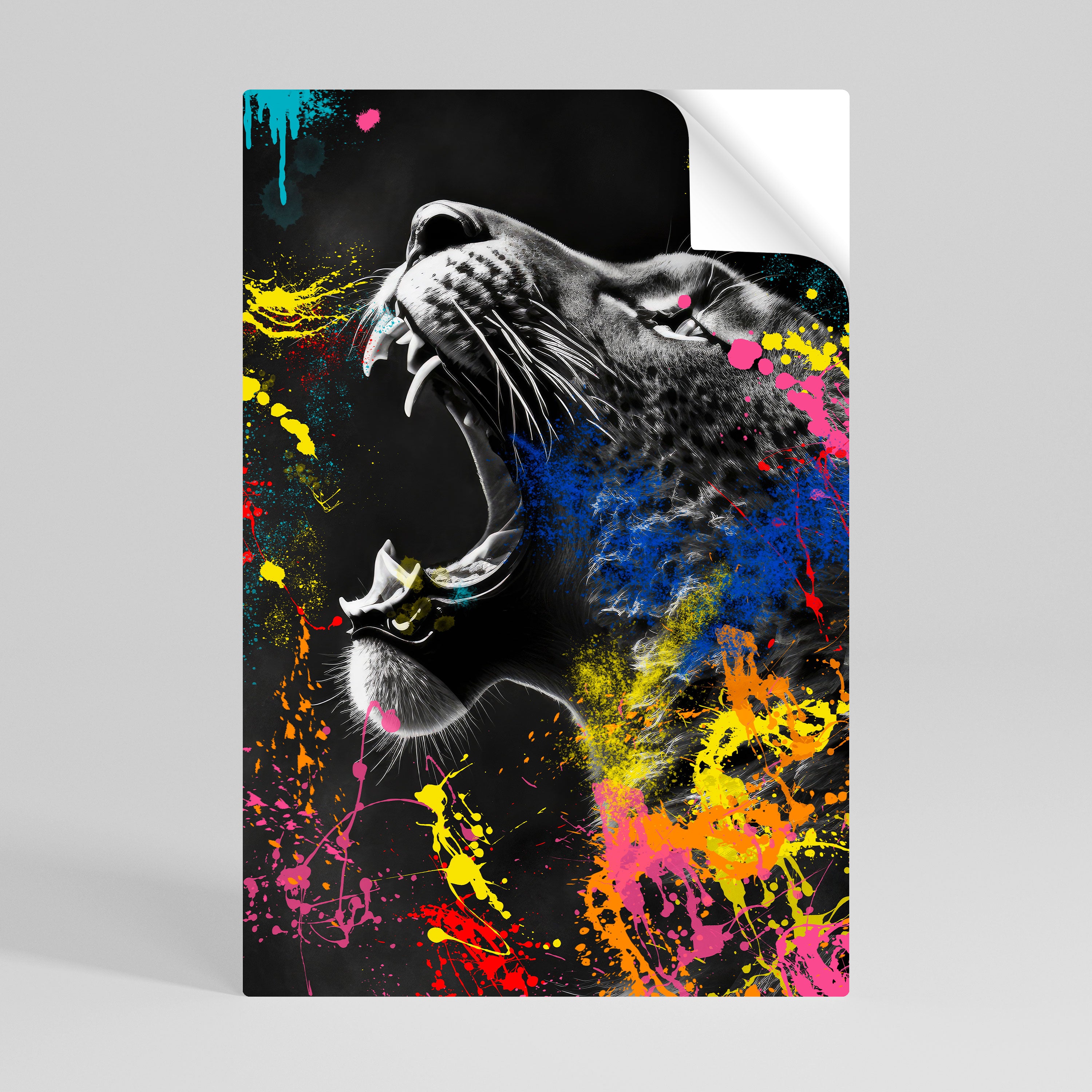 LEOPARD ARTISTRY Peel and Stick Vertical Poster
