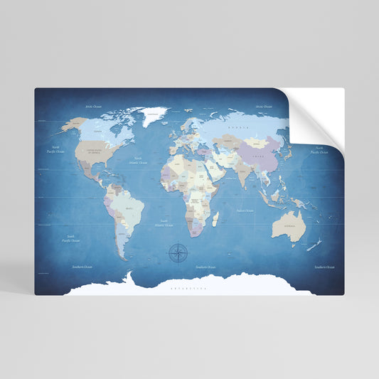 MAPS OF INSPIRATION Peel and Stick Horizontal Poster