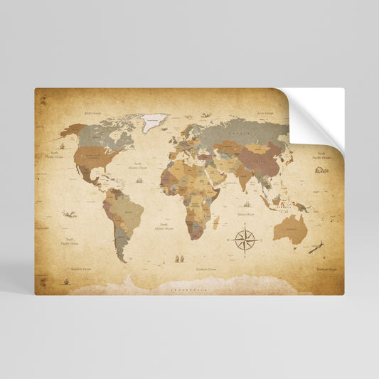 MYSTICAL MAP ODYSSEY Selbstklebendes Horizontal-Poster