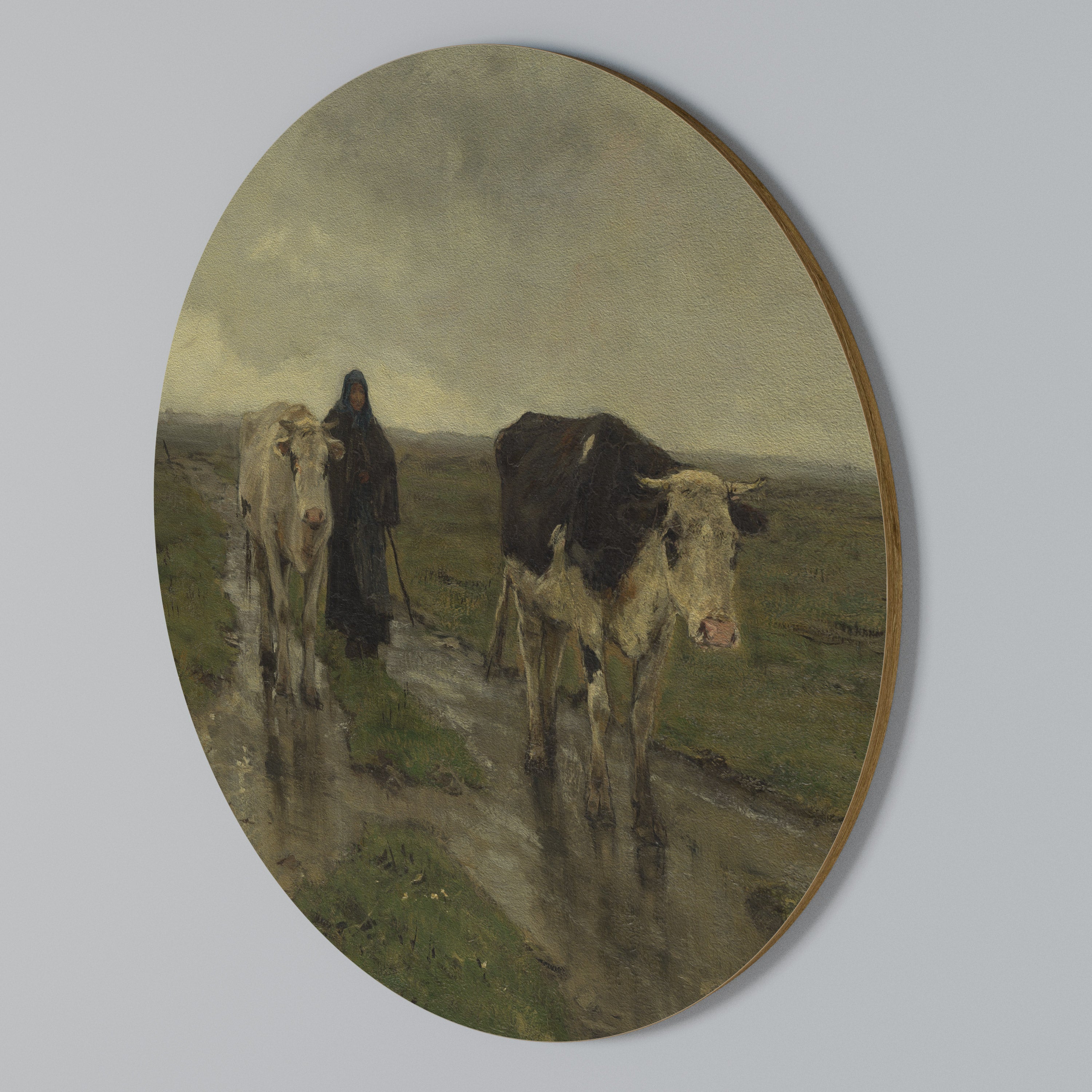 RAINY REFLECTIONS Στρογγυλός πίνακας ζωγραφικής