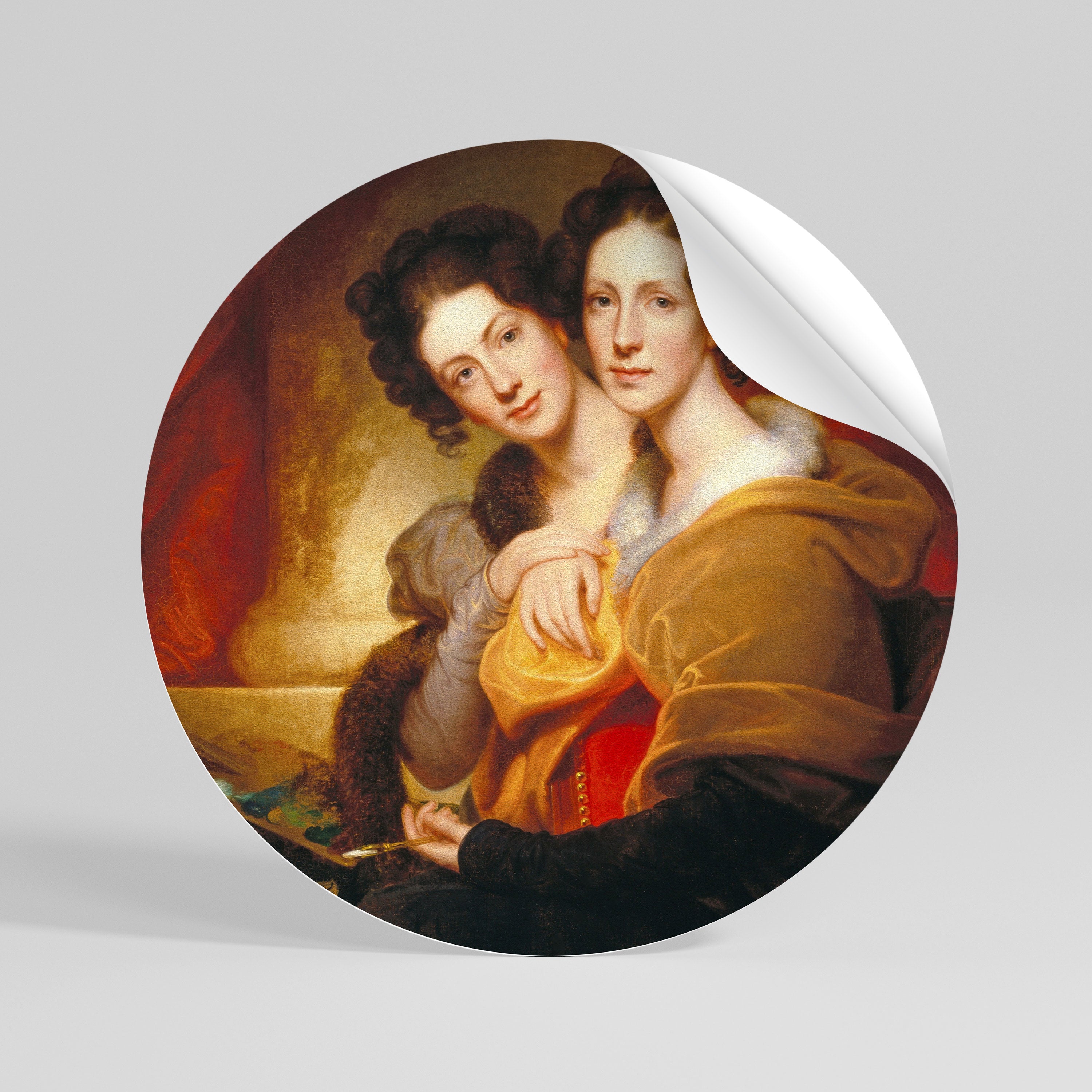 SYMMETRY OF SOULS Peel and Stick Round Sticker