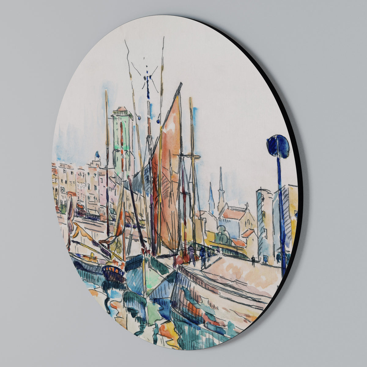 LA ROCHELLE Arte de pared redondo