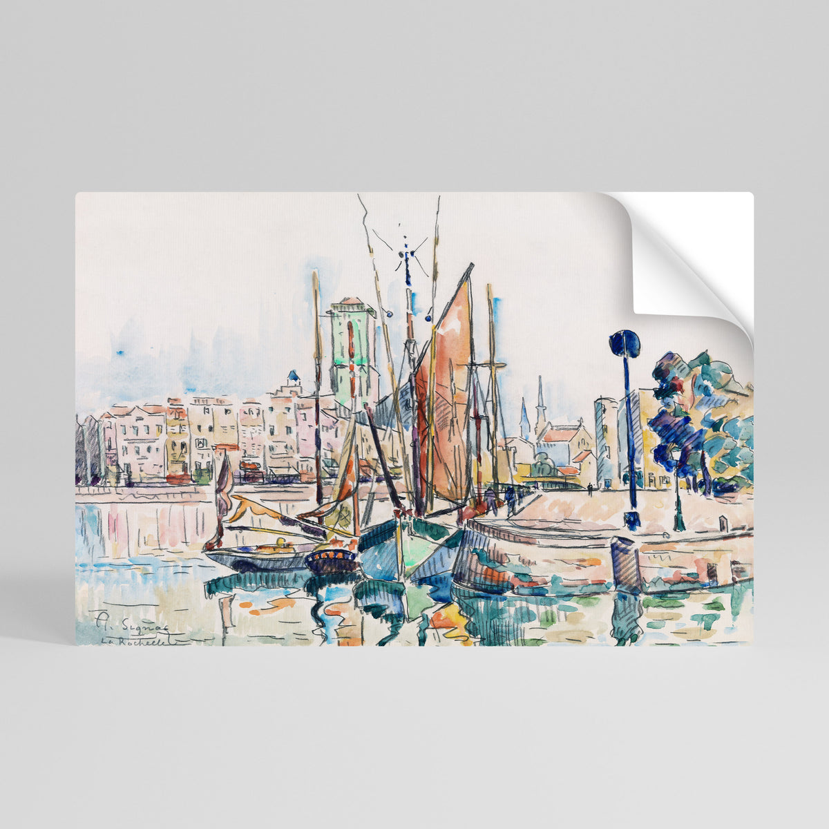 LA ROCHELLE Αυτοκόλλητη Αφίσα οριζόντια