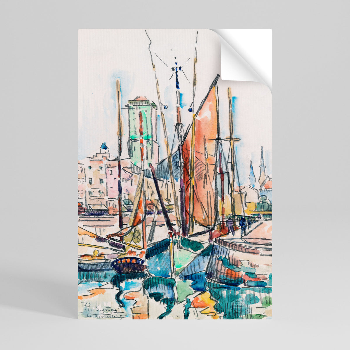 LA ROCHELLE Självhäftande Vertikal Poster