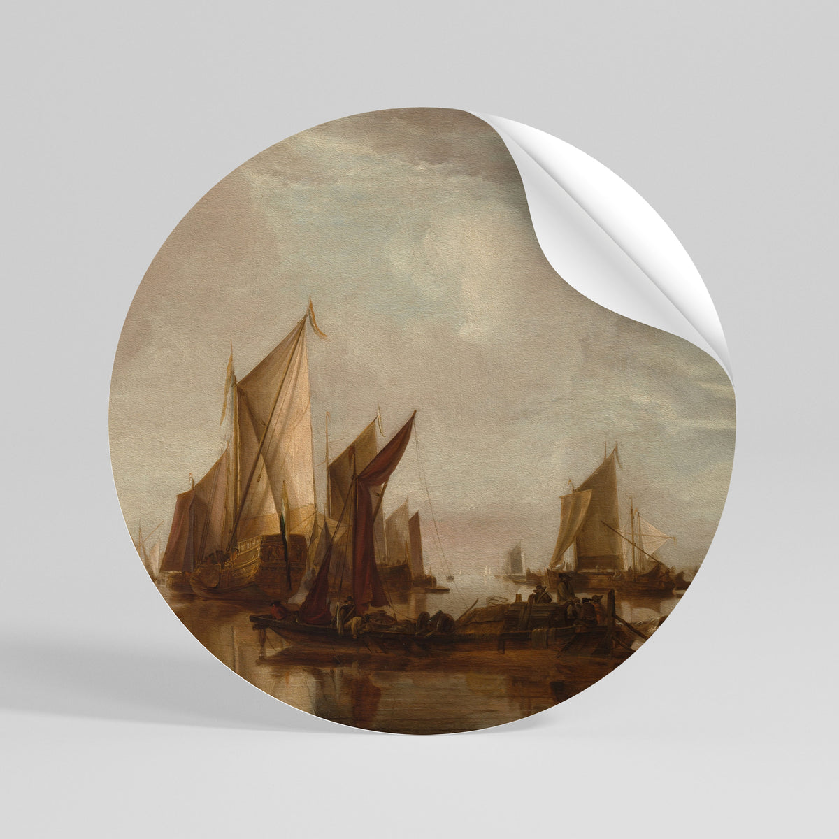 SAILS IN SERENITY Adesivo rotondo riposizionabile