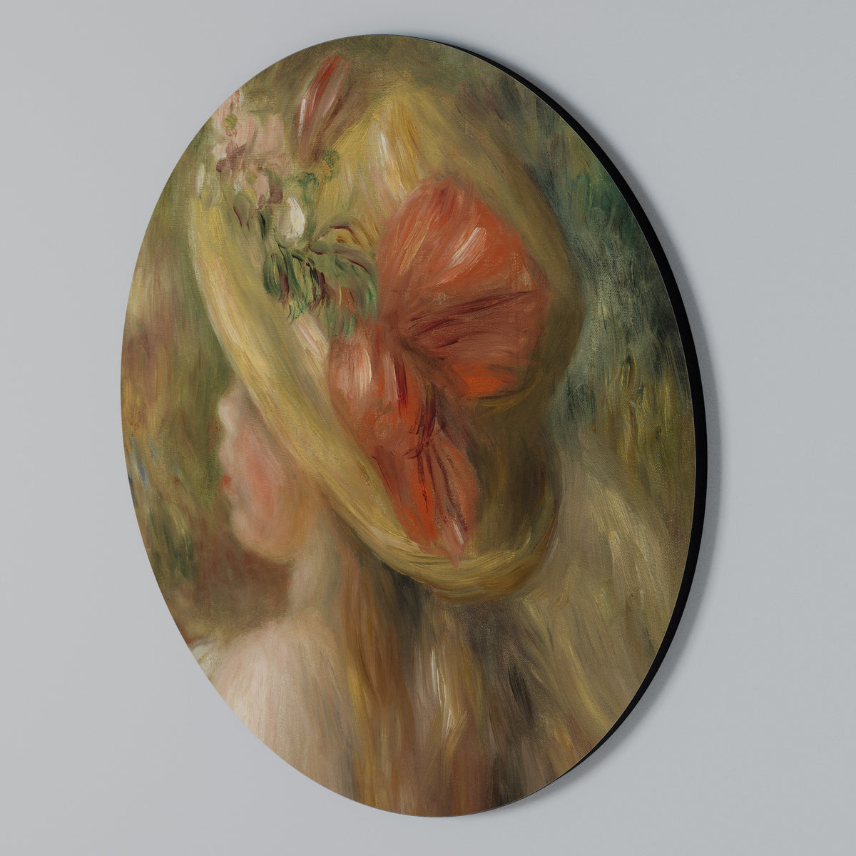HAT OF PETALS Arte de pared redondo