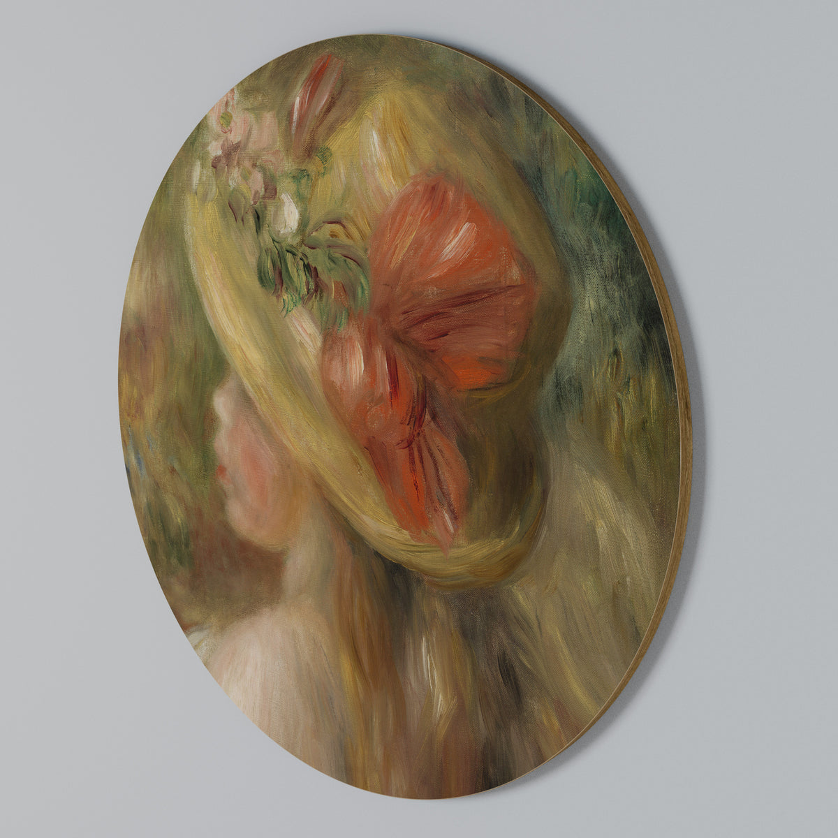 HAT OF PETALS Arte de pared redondo