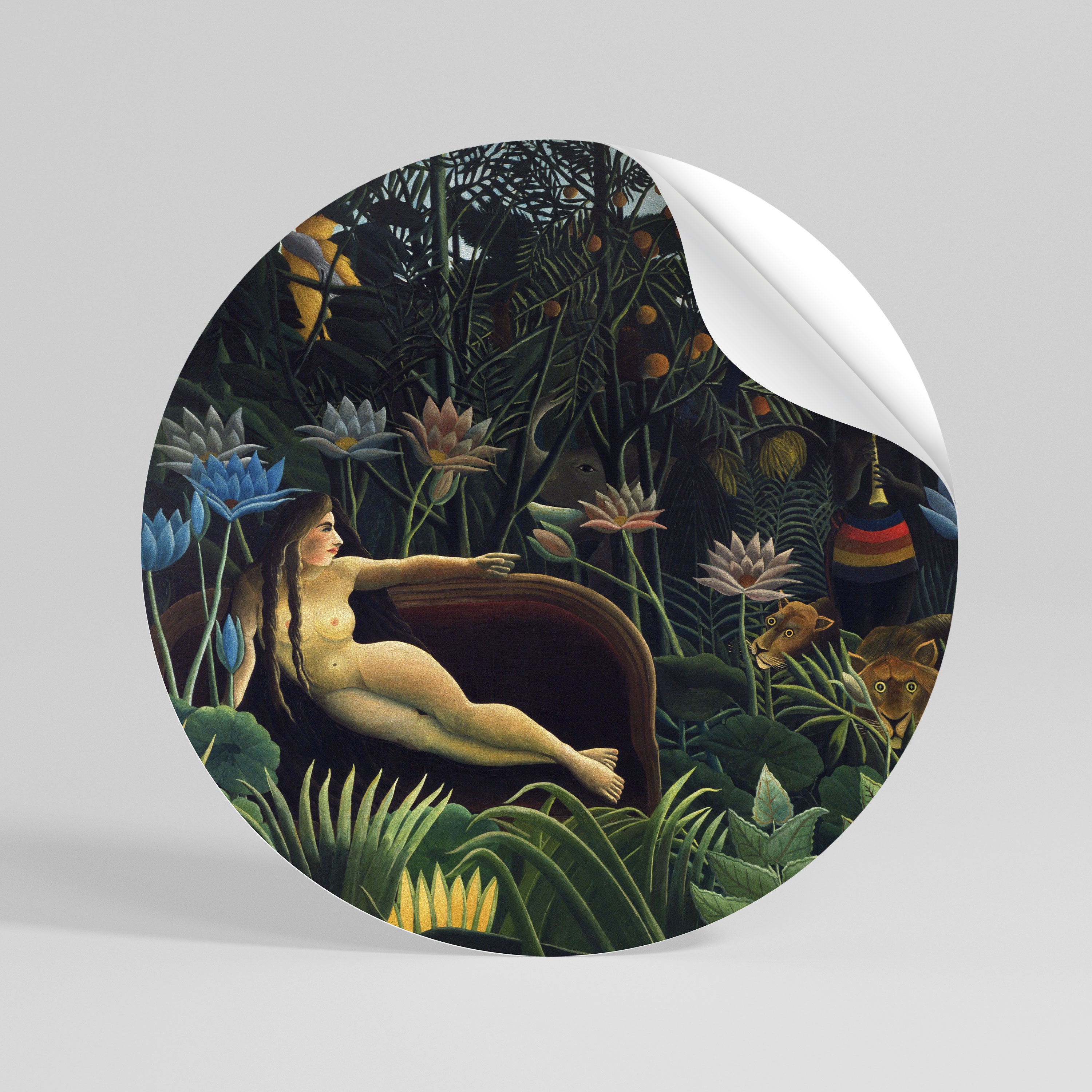 THE DREAM Peel and Stick Round Sticker