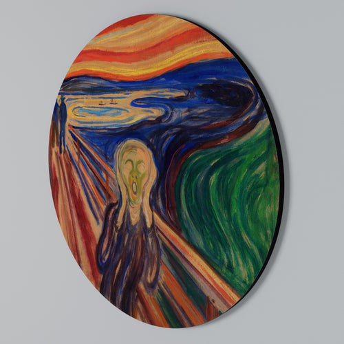 THE SCREAM Στρογγυλός πίνακας ζωγραφικής