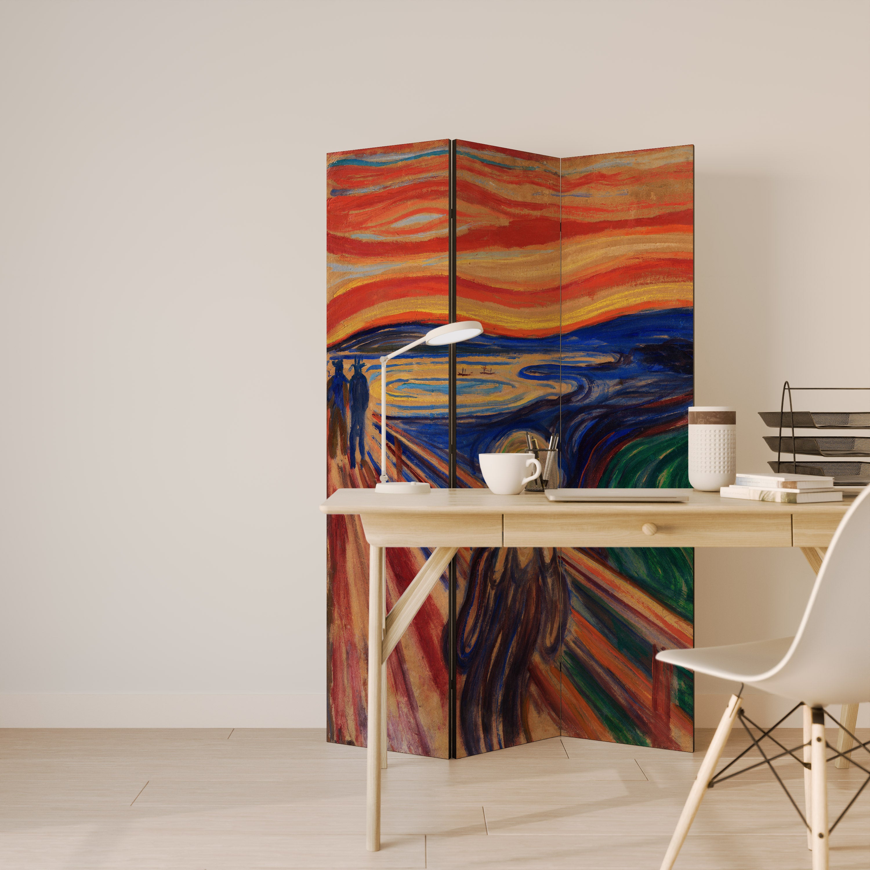 THE SCREAM Dekorativ rumsavdelare – 3 paneler