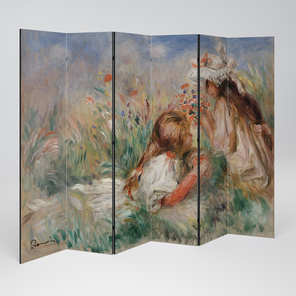 GIRLS IN THE GRASS 6-teiliger Paravent