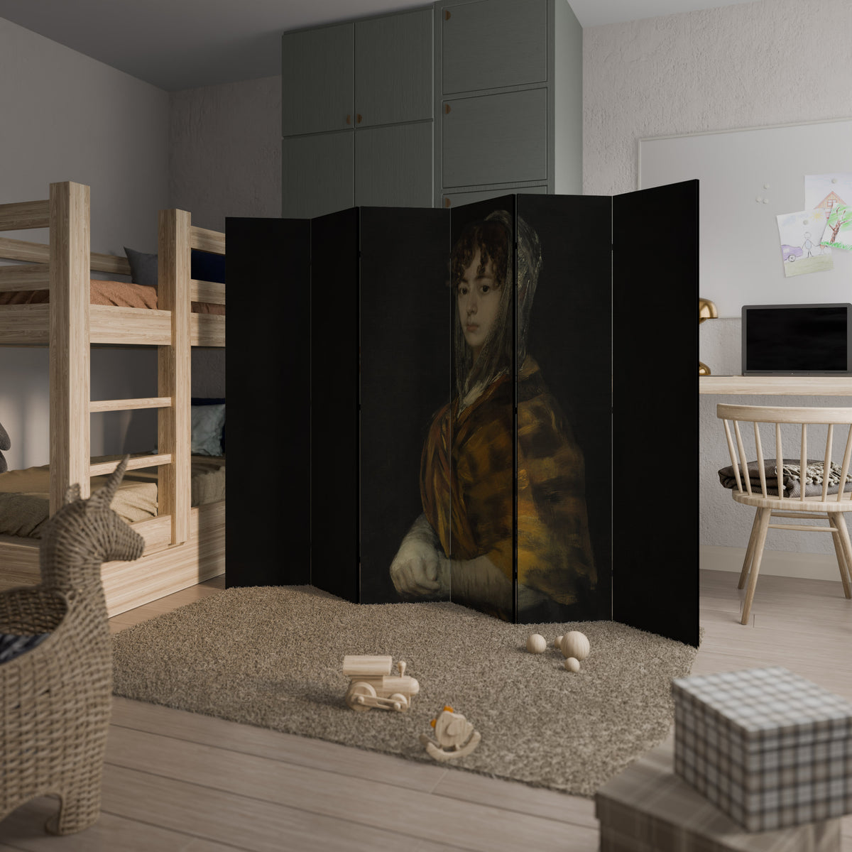 WHISPERS OF HISTORY 6-Panel Room Divider