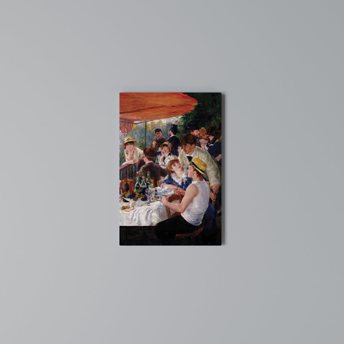 LUNCHEON OF THE BOATING PARTY Vertical Canvas Print