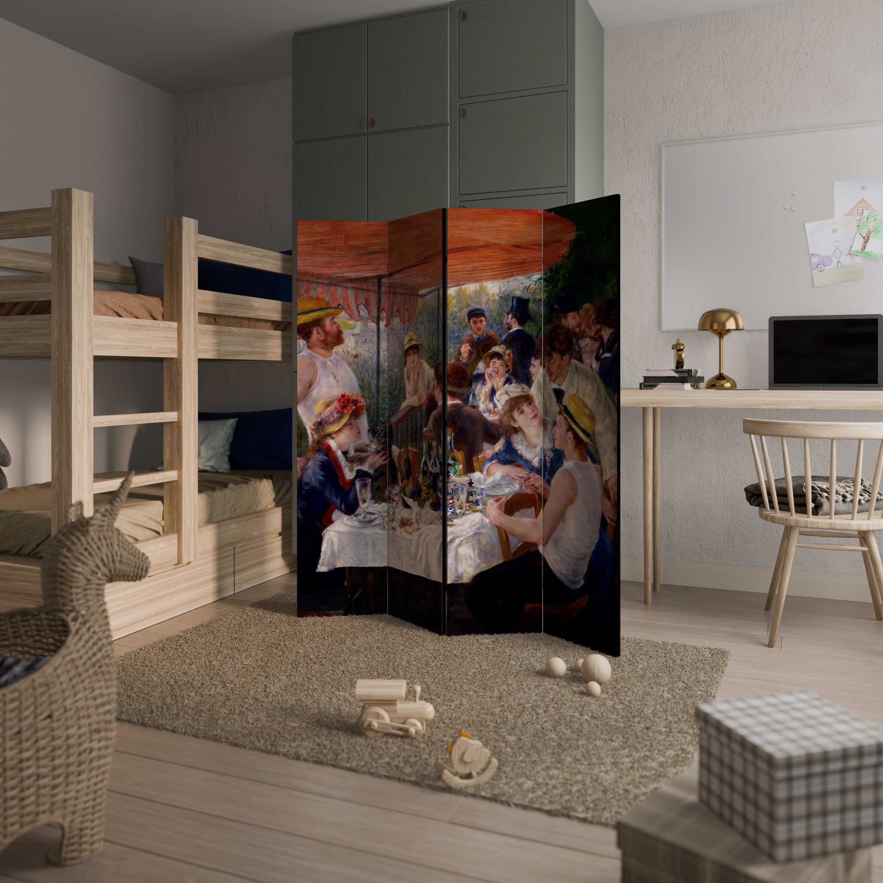 LUNCHEON OF THE BOATING PARTY 4-Panel Room Divider