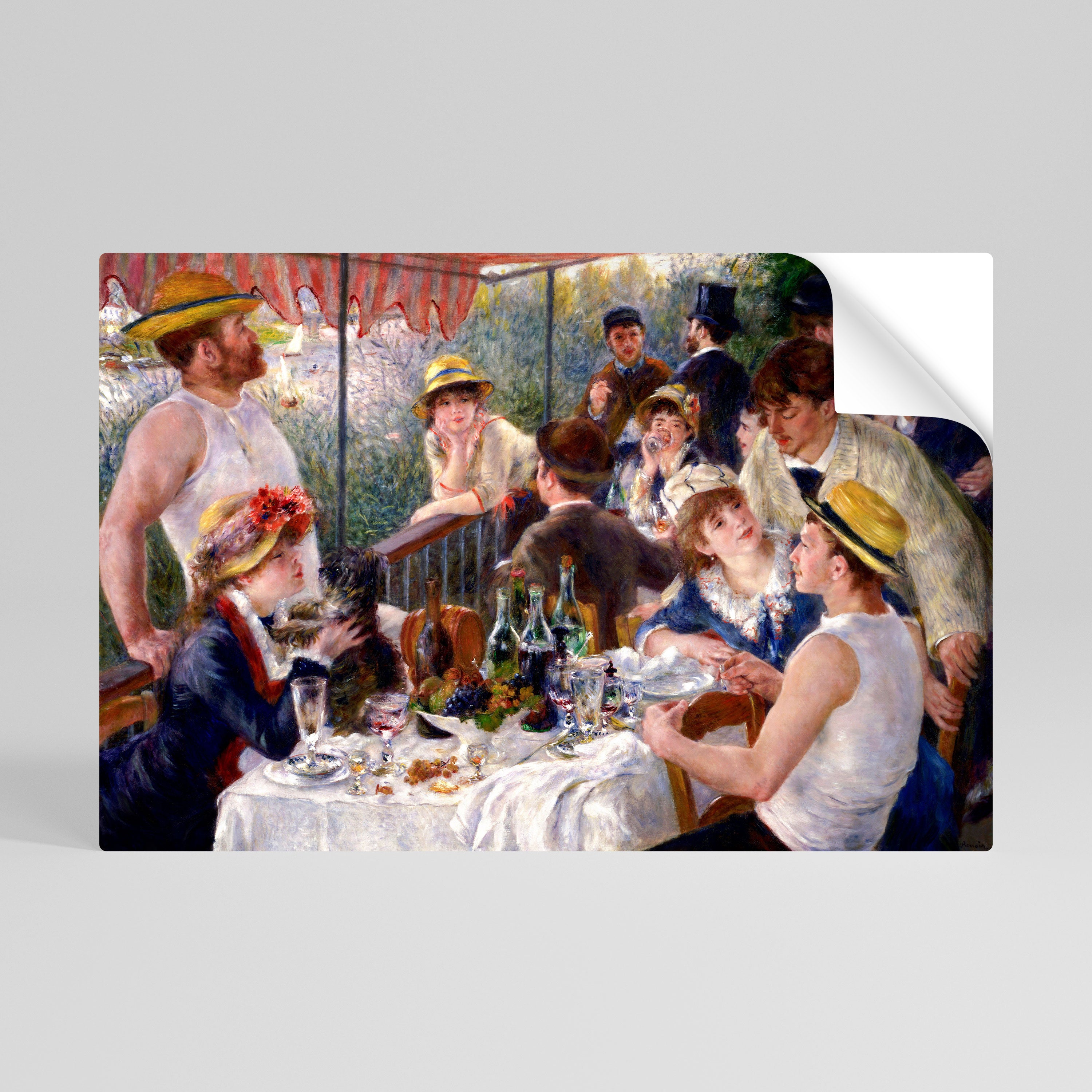 LUNCHEON OF THE BOATING PARTY Peel and Stick Horizontal Poster