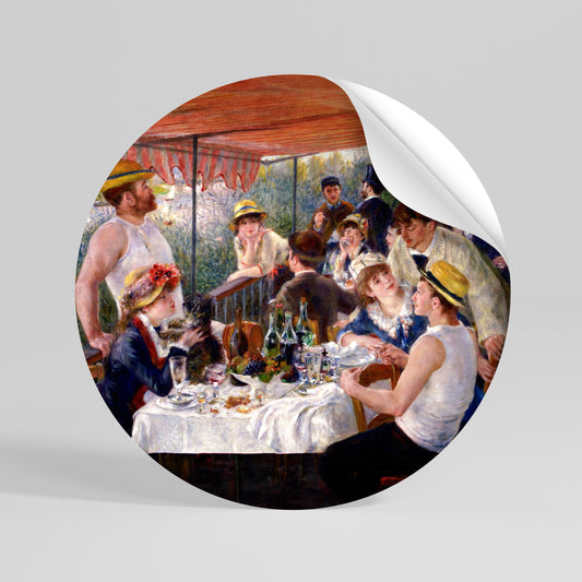 LUNCHEON OF THE BOATING PARTY Runder Wandsticker zum Abziehen und Aufkleben