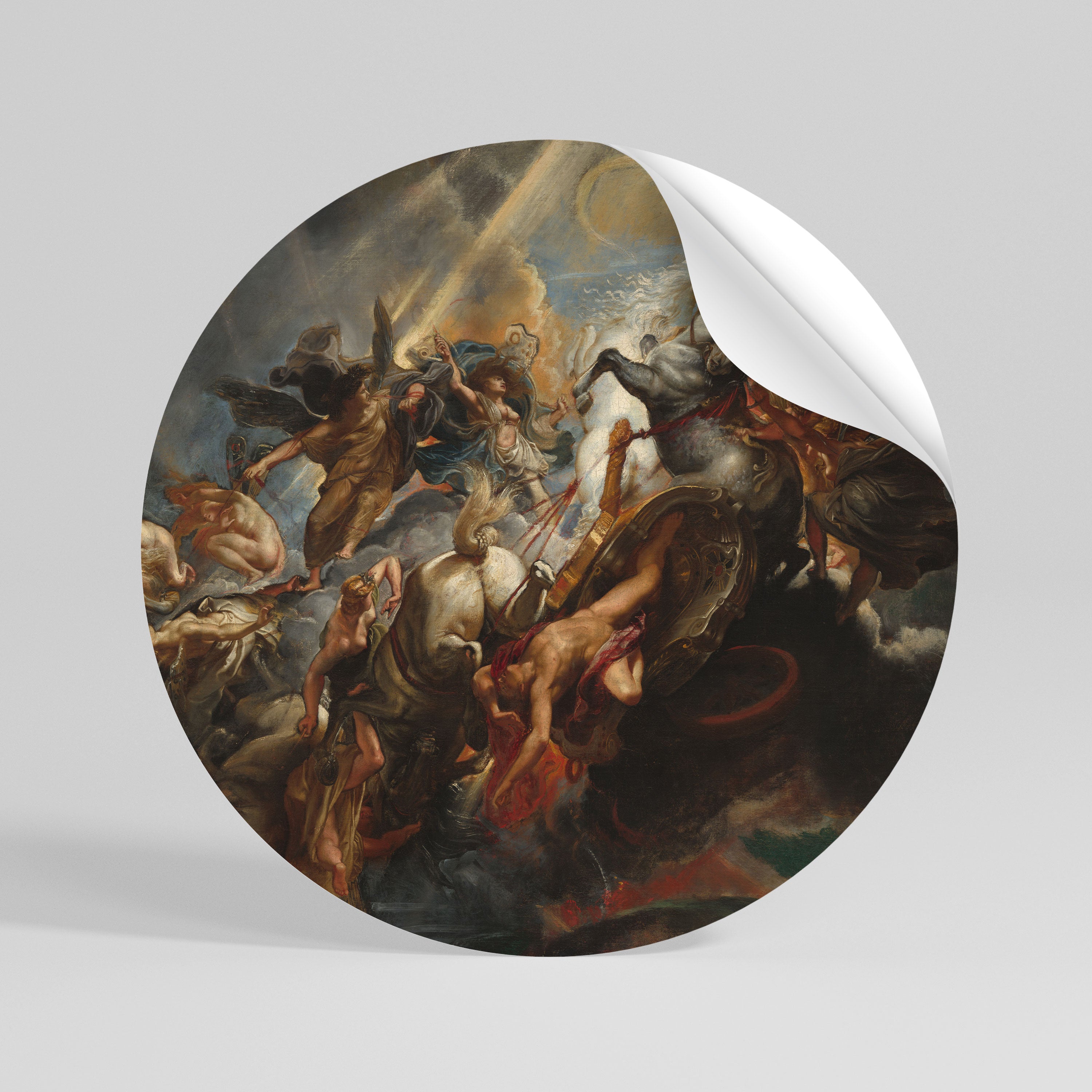 FURY IN MOTION Adesivo rotondo riposizionabile