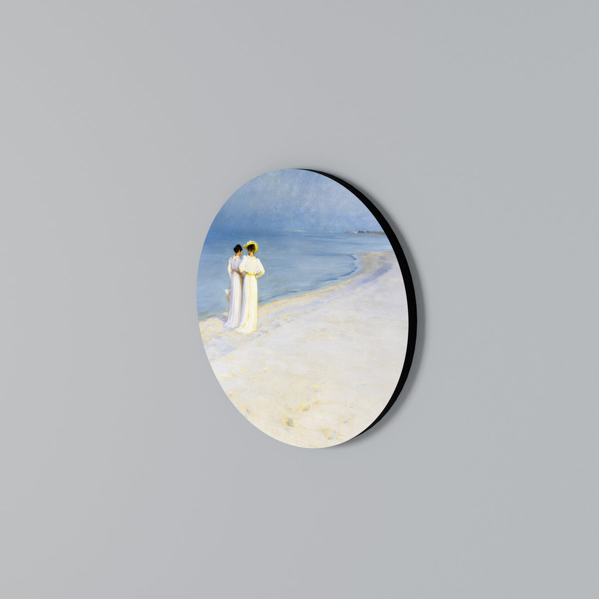 SUMMER EVENING ON SKAGEN'S BEACH Rundes Wandbild
