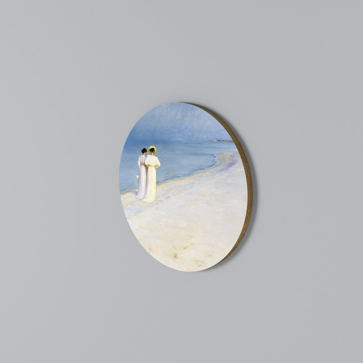 SUMMER EVENING ON SKAGEN'S BEACH Rundes Wandbild