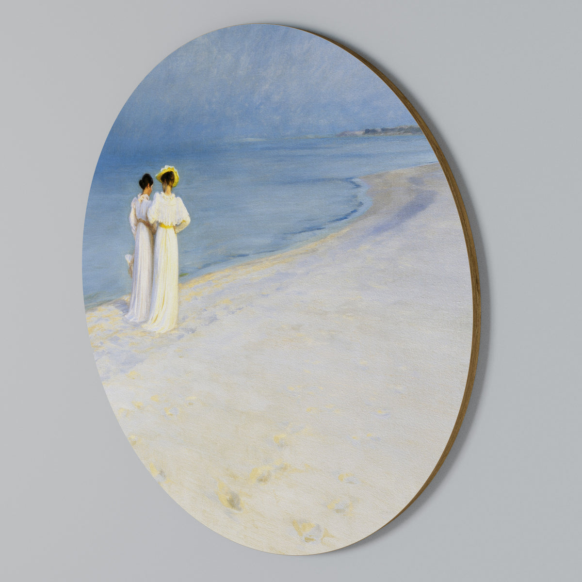 SUMMER EVENING ON SKAGEN'S BEACH Rundes Wandbild