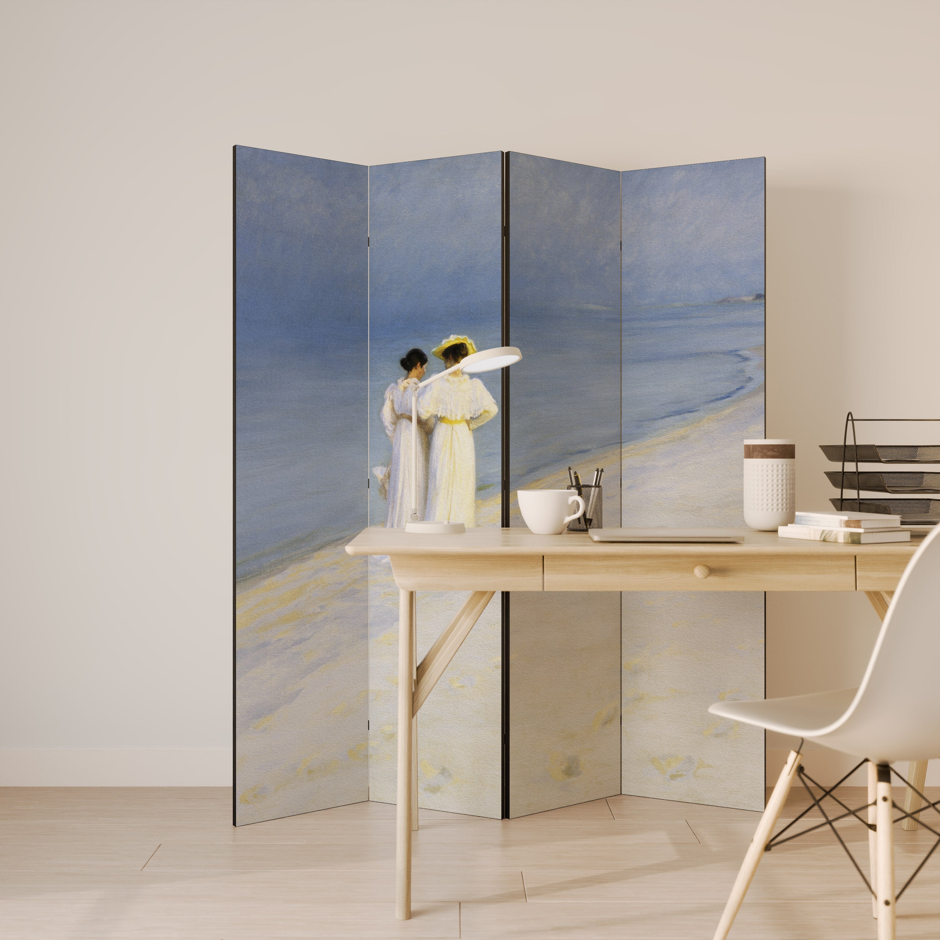 SUMMER EVENING ON SKAGEN'S BEACH 4-Panel Room Divider