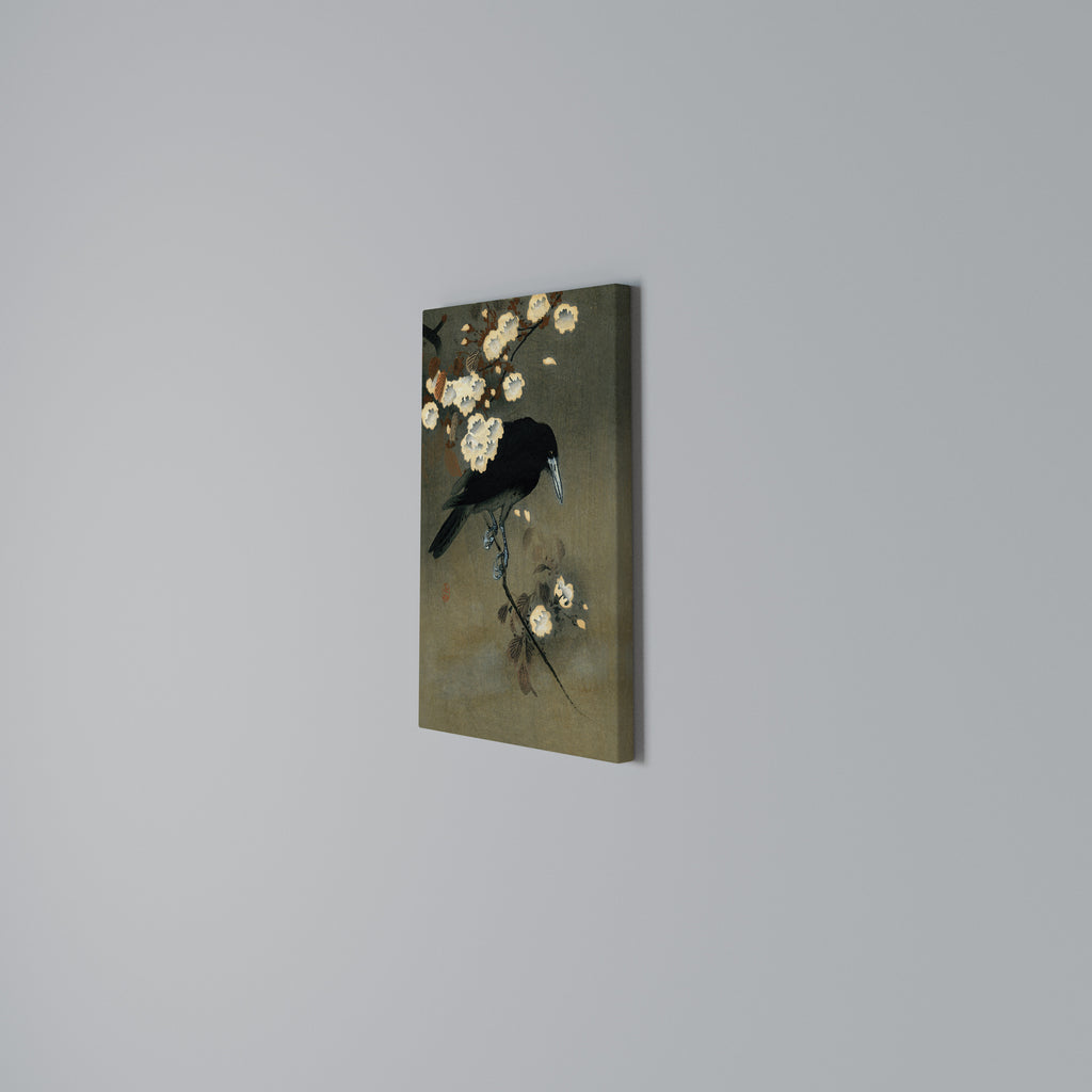 PETALS AND CROWS Vertical Canvas Print